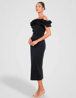 CLARA OFF SHOULDER MIDI DRESS
