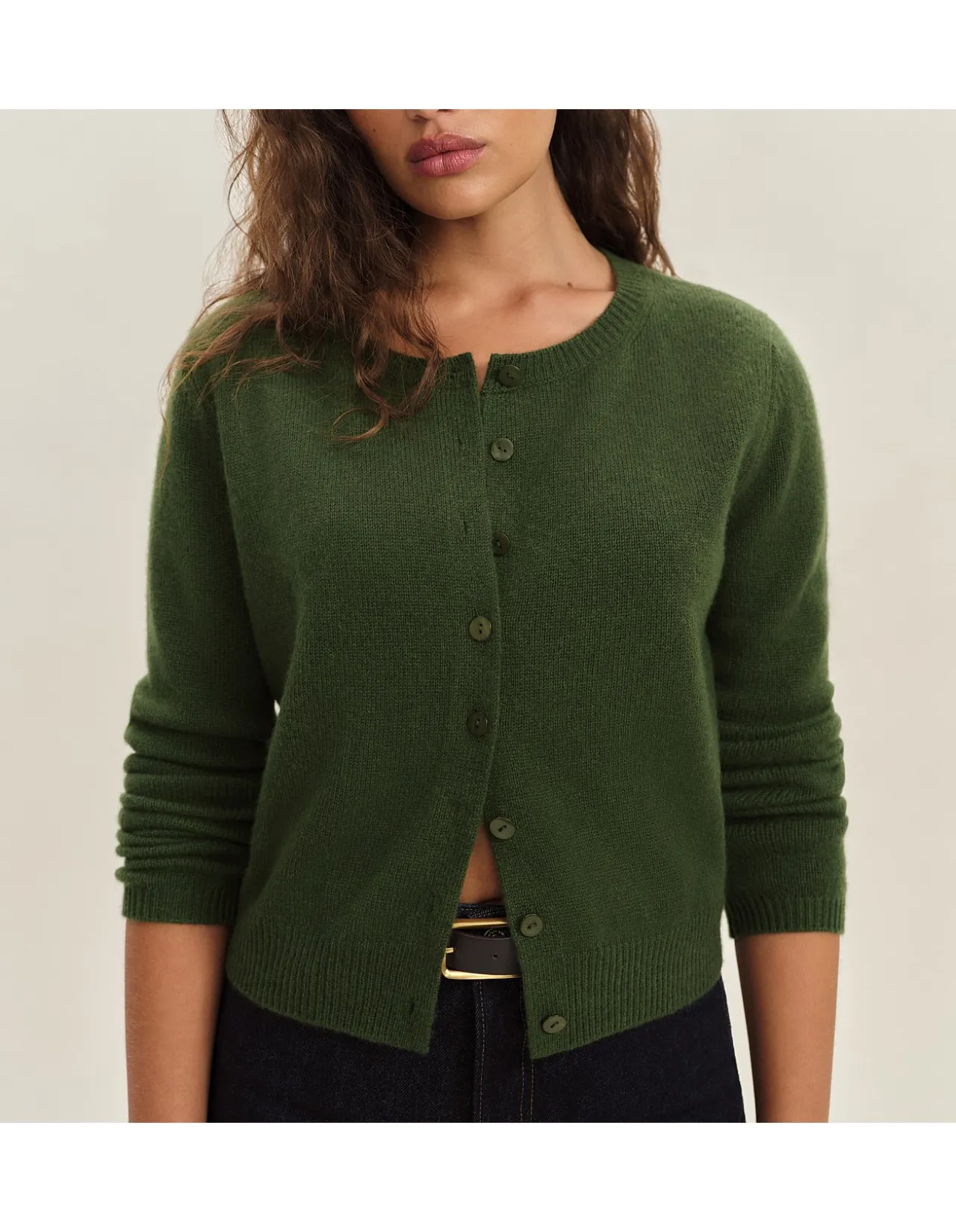 CLARA CASHMERE CREW CARDIGAN