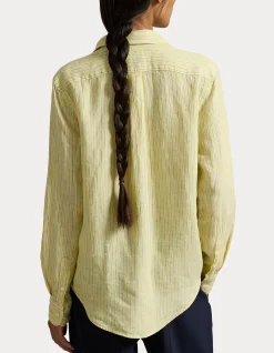 CLASSIC FIT STRIPED LINEN SHIRT