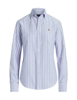 Classic Fit Striped Oxford Shirt Blue/White
