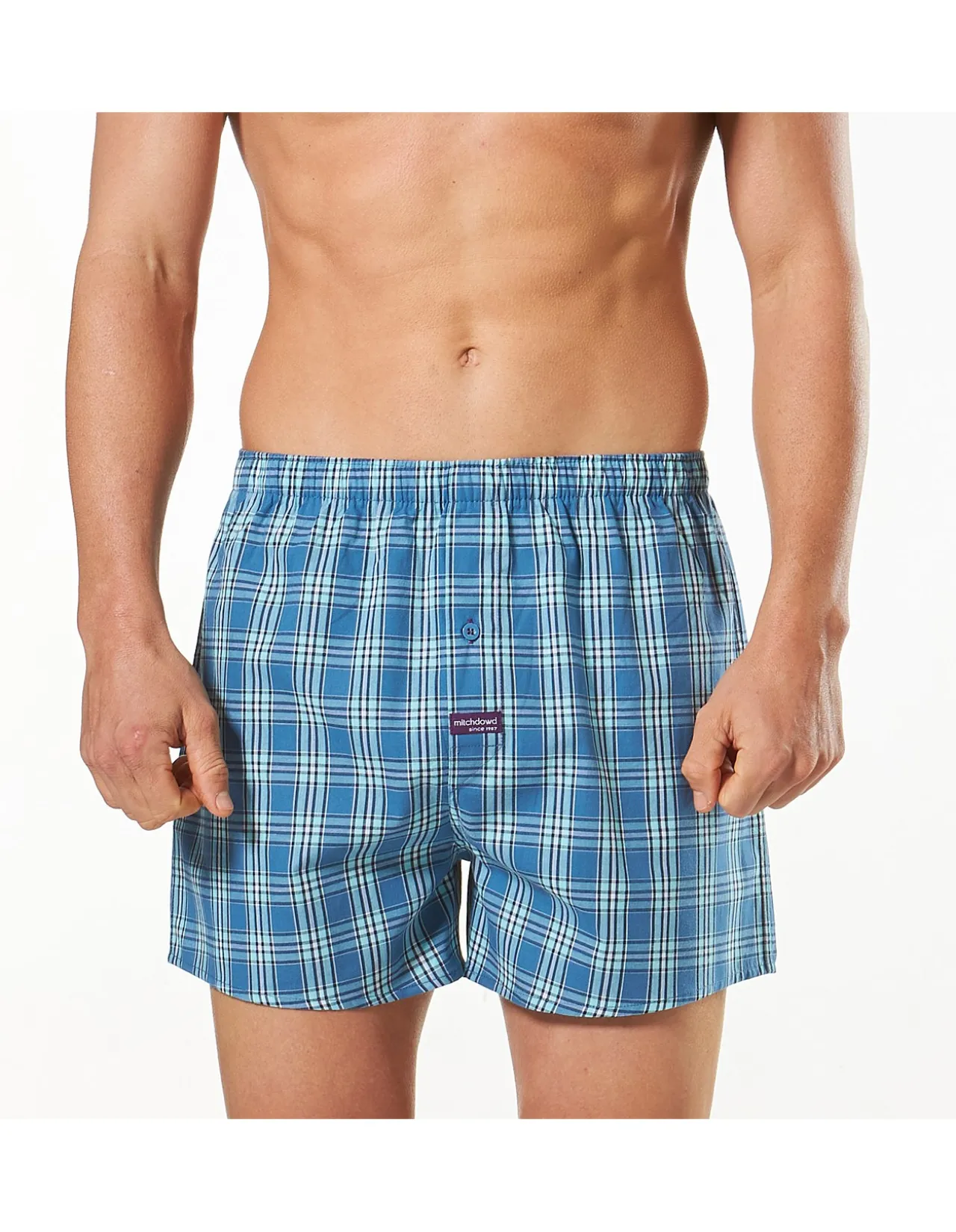 CLASSIC MIXED CHECKS YARN DYED COTTON BLEND BOXER
