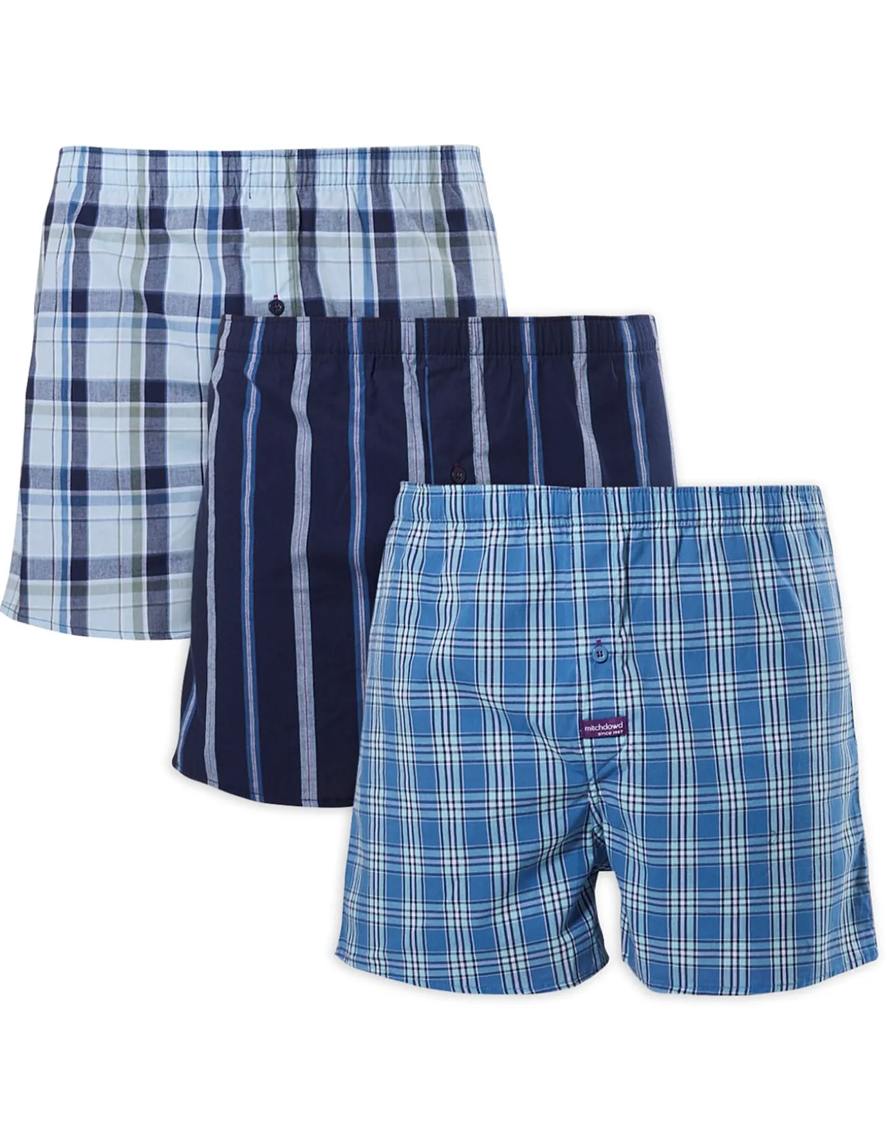 CLASSIC MIXED CHECKS YARN DYED COTTON BLEND BOXER