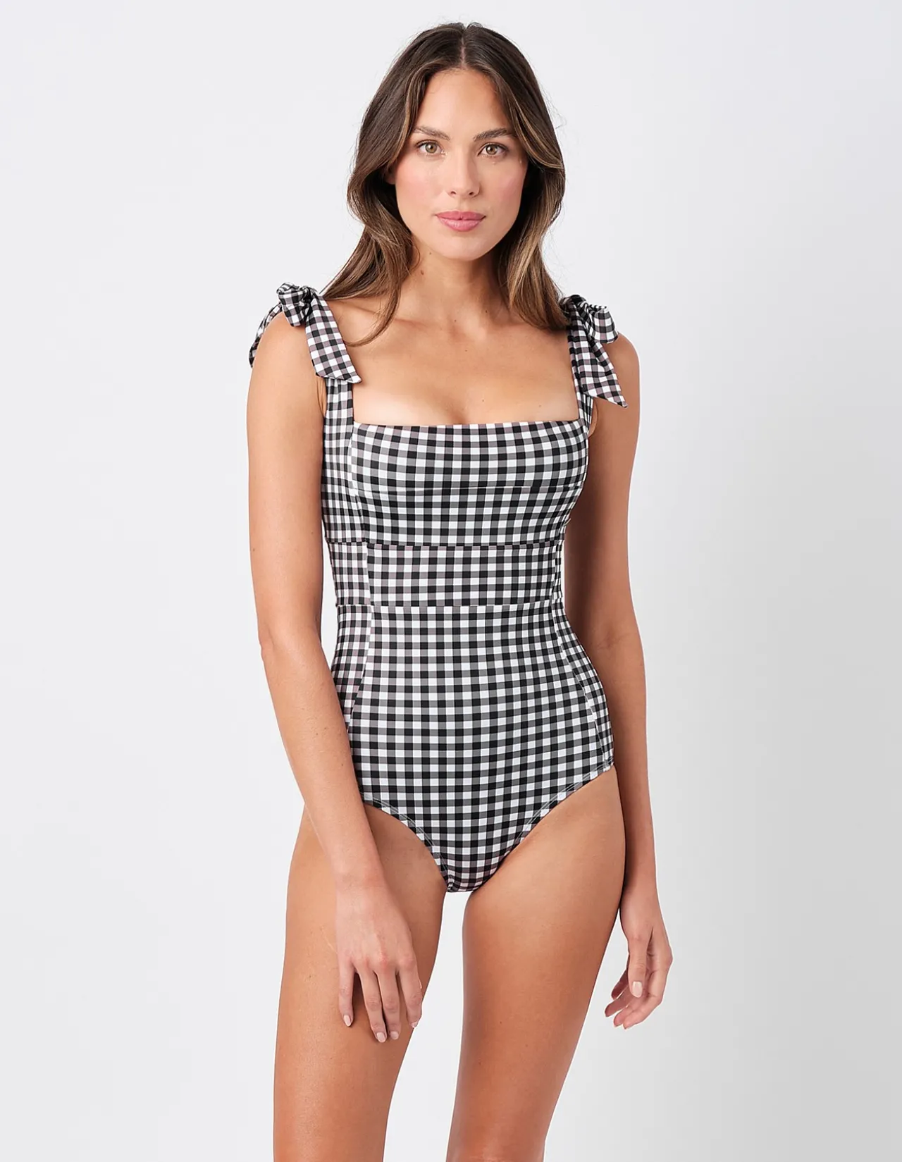 Classic Square Neck One Piece Swimsuit