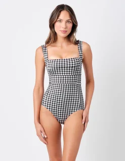 Classic Square Neck One Piece Swimsuit