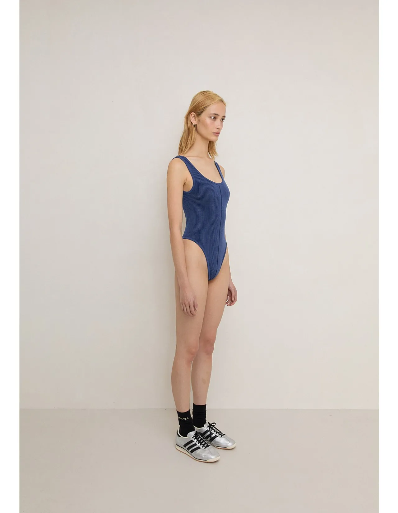 CLASSIC WOOL BODYSUIT - DENIM