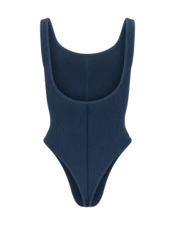 CLASSIC WOOL BODYSUIT - DENIM