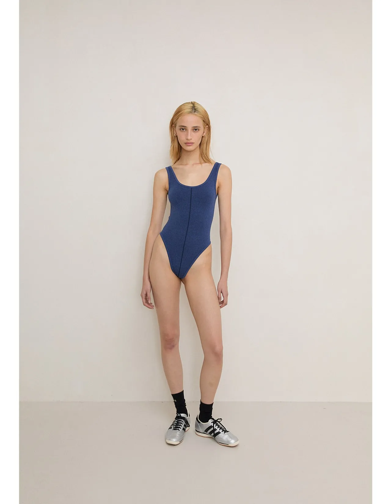 CLASSIC WOOL BODYSUIT - DENIM