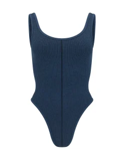 CLASSIC WOOL BODYSUIT - DENIM
