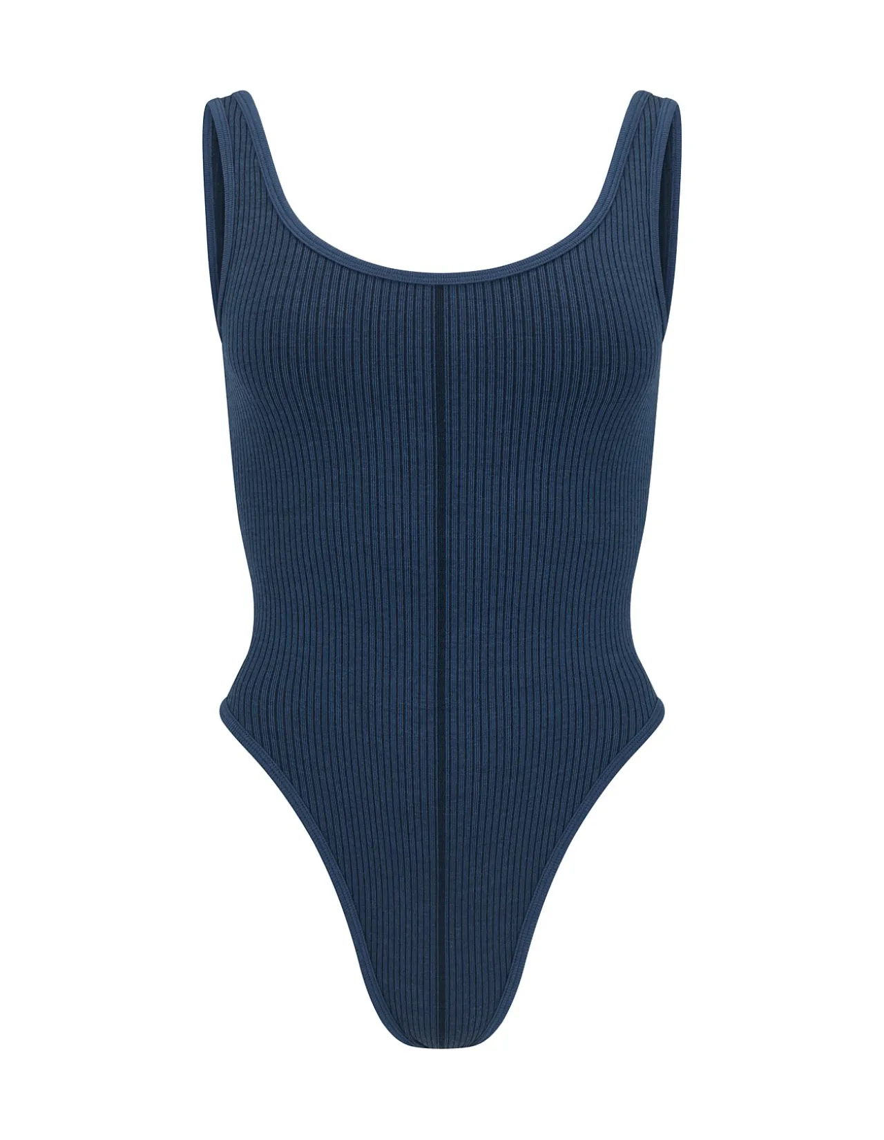 CLASSIC WOOL BODYSUIT - DENIM