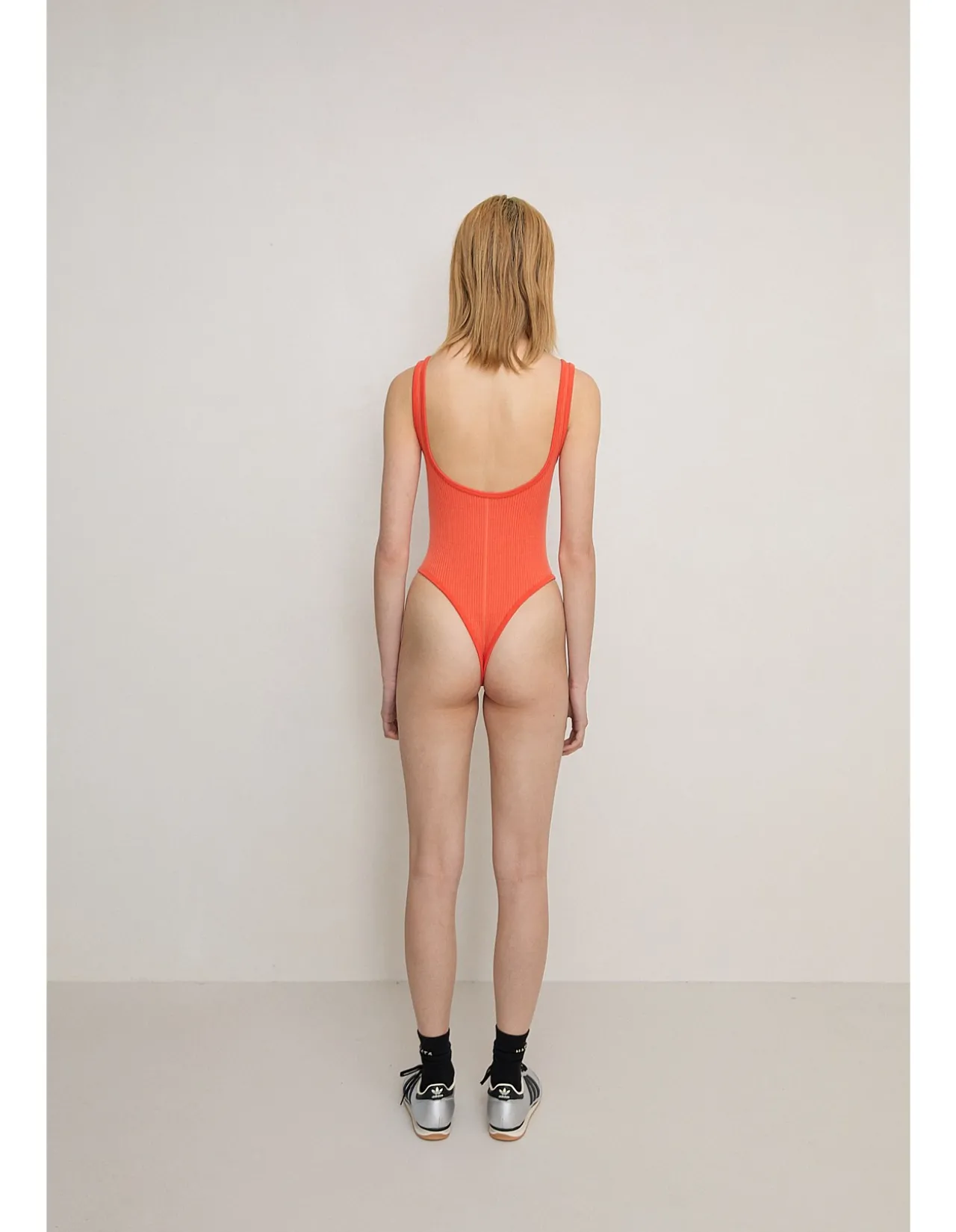 CLASSIC WOOL BODYSUIT - PAPAYA