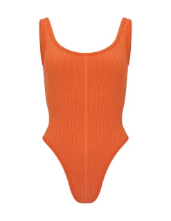 CLASSIC WOOL BODYSUIT - PAPAYA