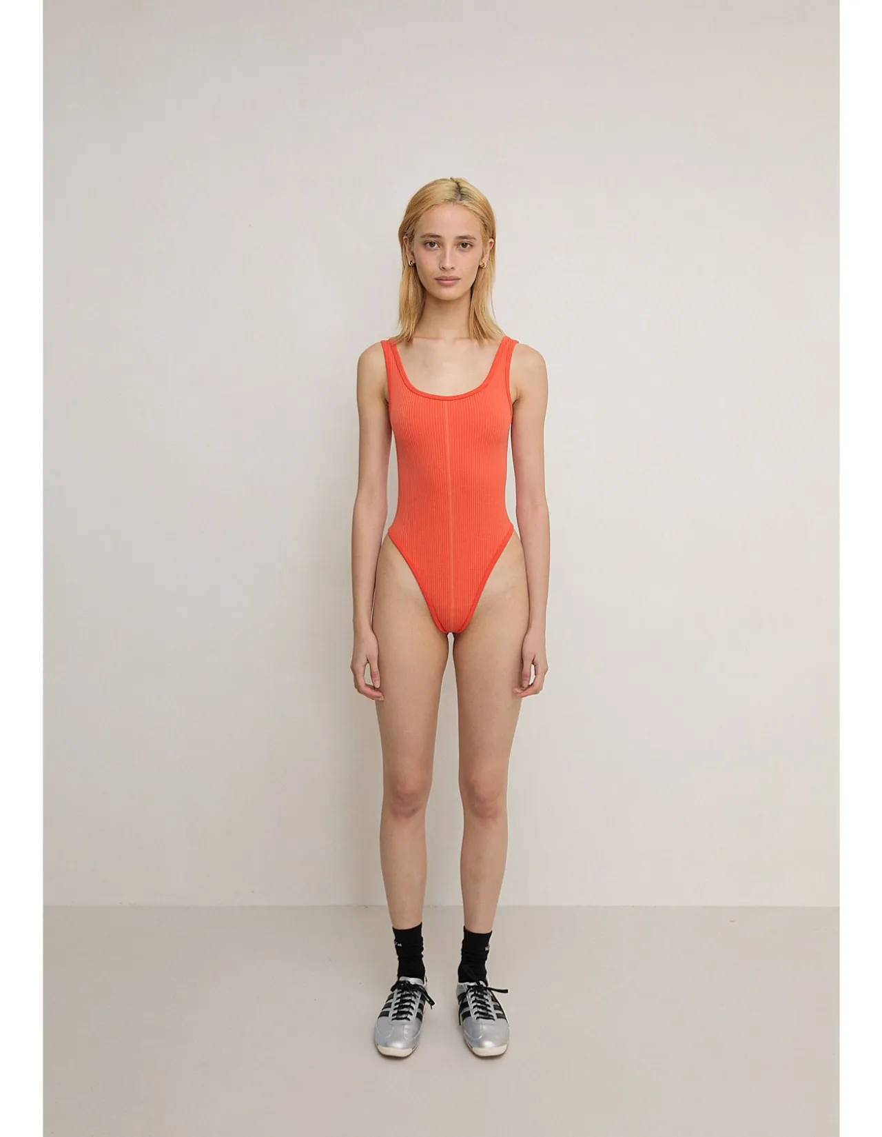 CLASSIC WOOL BODYSUIT - PAPAYA