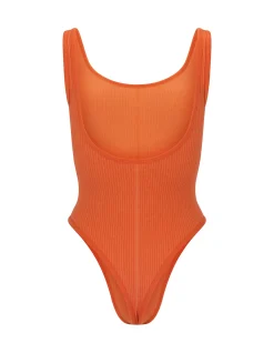 CLASSIC WOOL BODYSUIT - PAPAYA