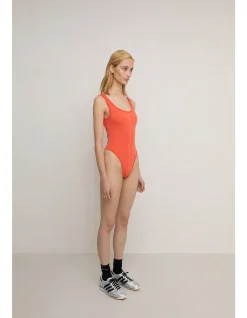CLASSIC WOOL BODYSUIT - PAPAYA