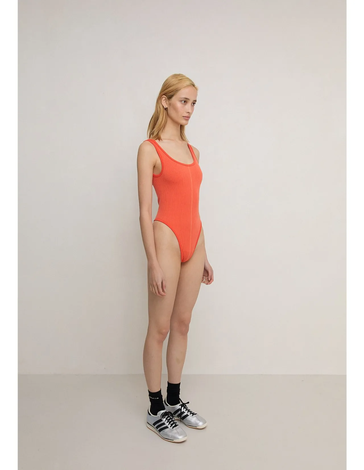 CLASSIC WOOL BODYSUIT - PAPAYA
