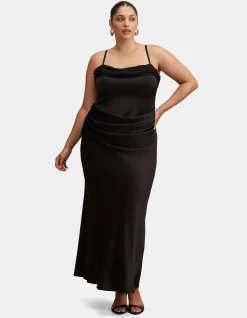 CLAUDIA CURVE STRAPPY CORSET MAXI DRESS