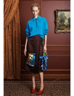 CLAUDIA AZURE KNIT POLO