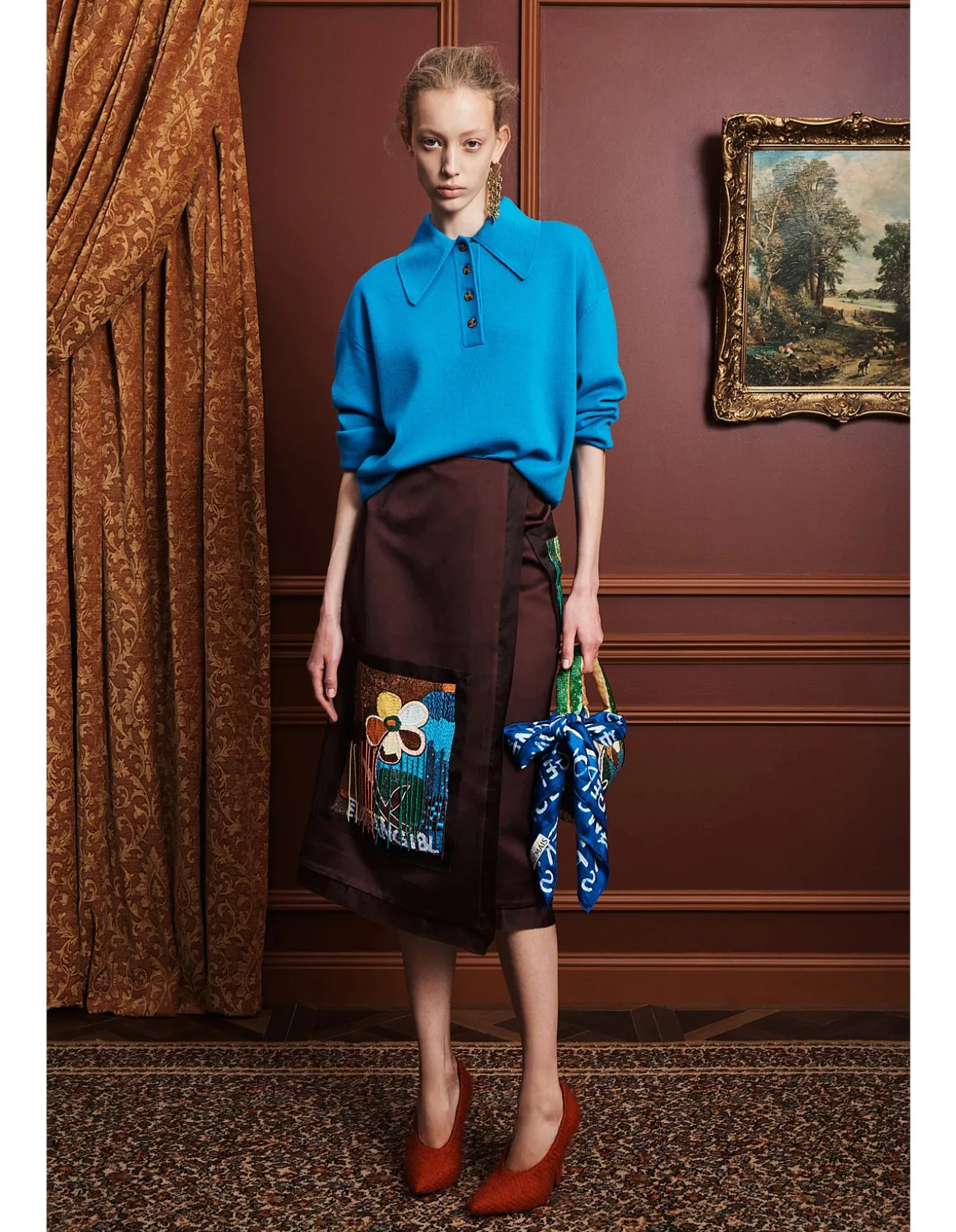 CLAUDIA AZURE KNIT POLO