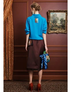 CLAUDIA AZURE KNIT POLO