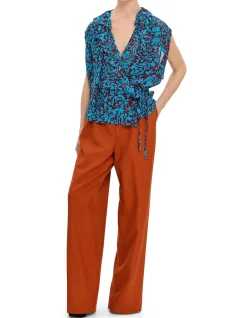 CLEMATIS SS SIDE TIE BLOUSE