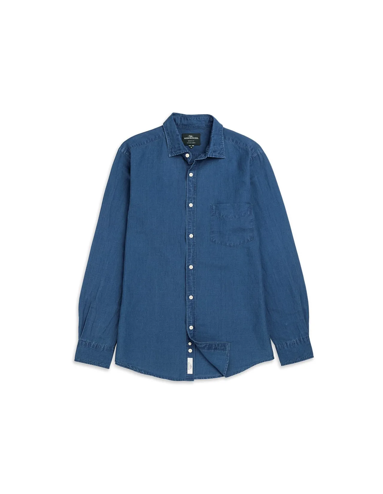 Clifton Long Sleeve Sports Fit Shirt - Mid Blue