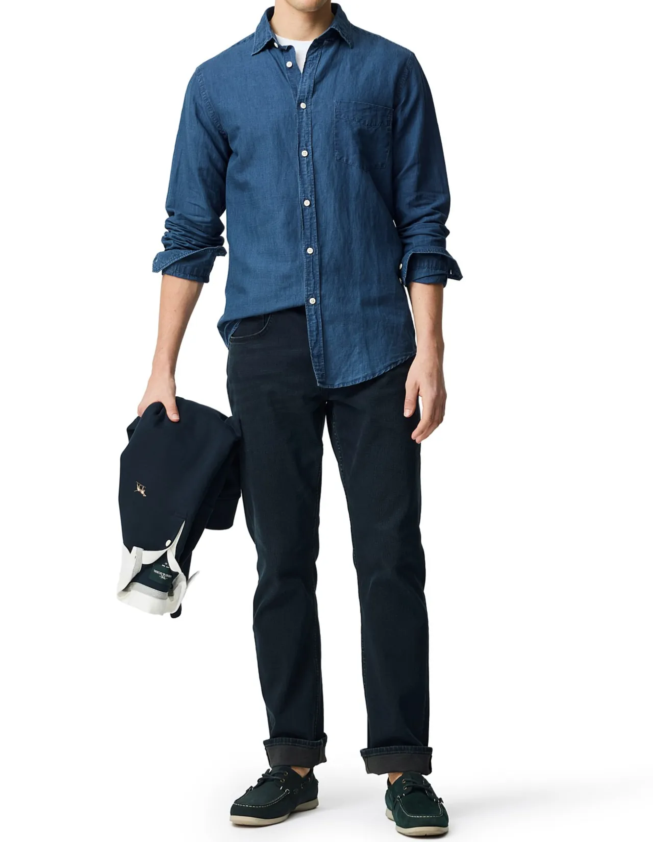 Clifton Long Sleeve Sports Fit Shirt - Mid Blue