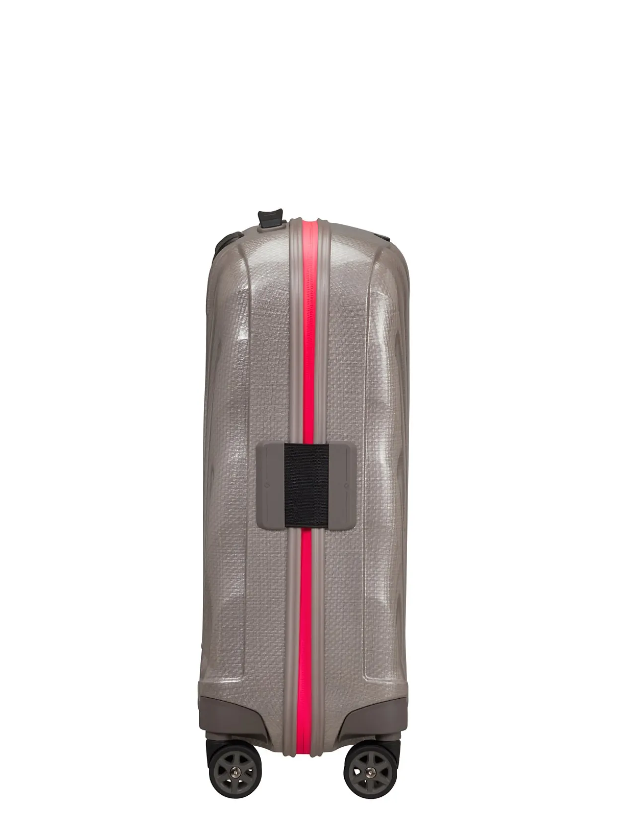 C-Lite Expandable Suitcase 55cm Pearl/Fuchsia