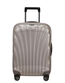 C-Lite Expandable Suitcase 55cm Pearl/Fuchsia