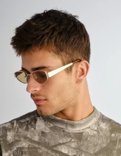 CLOUDFARE GOLD / DARK TORT AVIATOR SUNGLASSES
