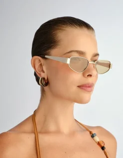 CLOUDFARE GOLD / DARK TORT AVIATOR SUNGLASSES