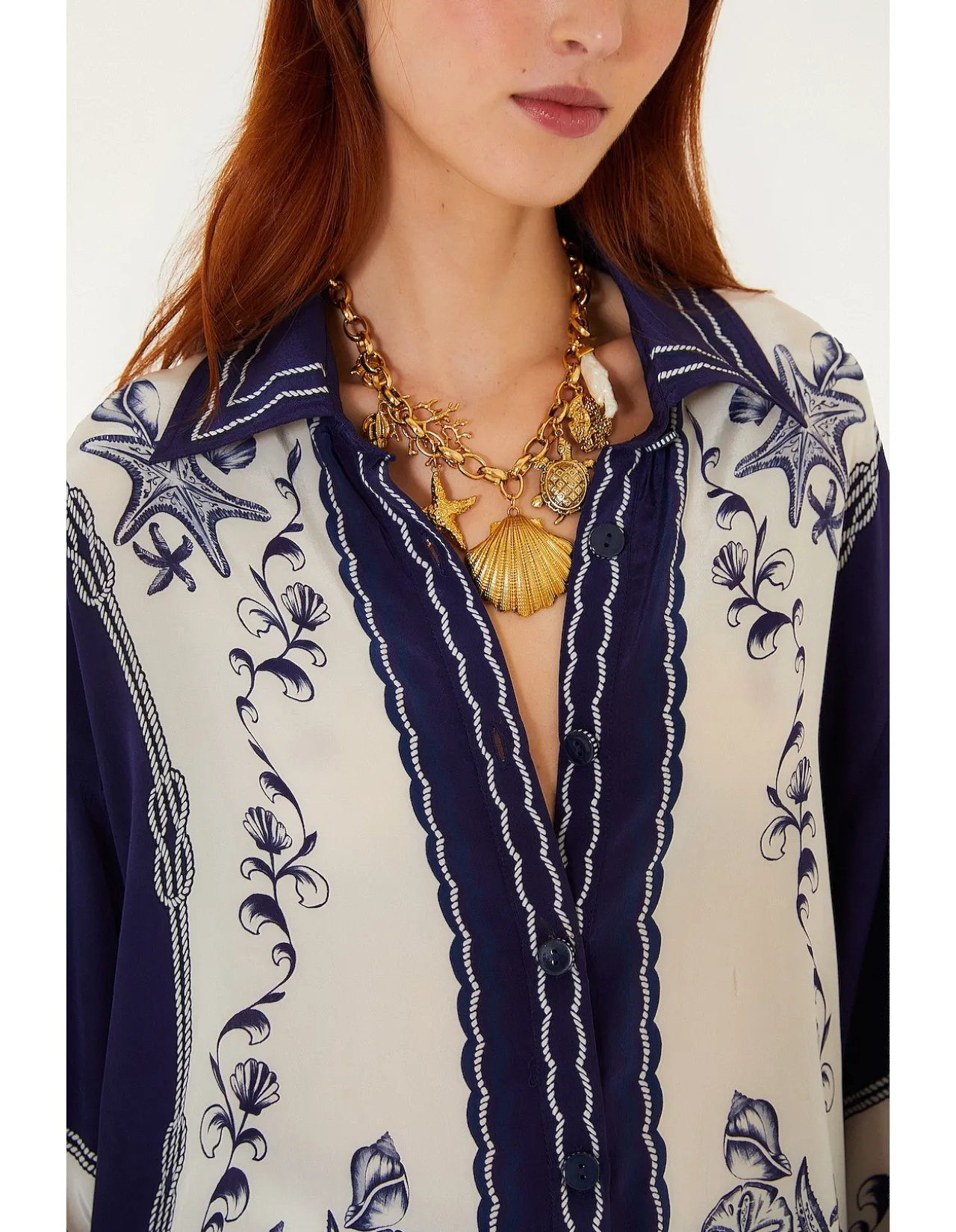COAST SCARF OFF-WHITE SHIRT