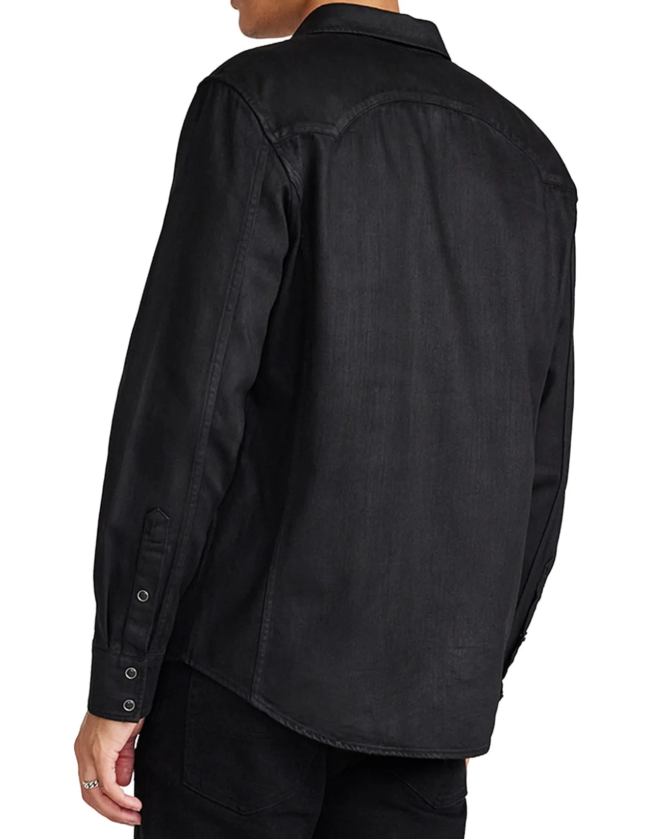 COATED DENIM WESTERN SHIRT