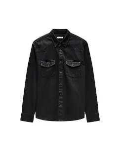 COATED DENIM WESTERN SHIRT