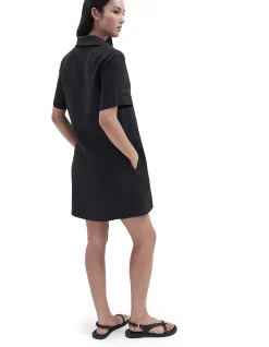 COLLARED LINEN DRESS