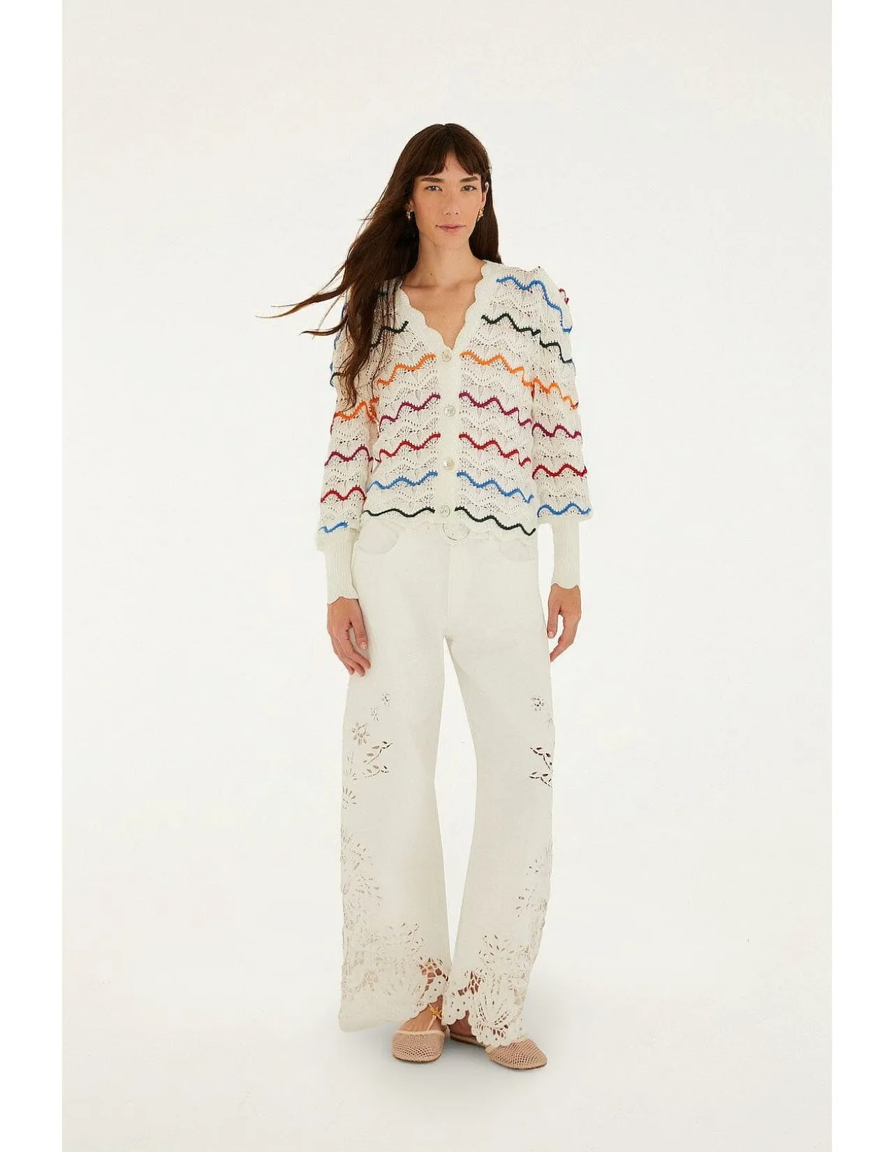 COLORFUL STRIPES KNIT CARDIGAN