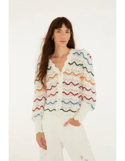 COLORFUL STRIPES KNIT CARDIGAN