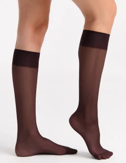 COLOURED SHEER KNEE HIGH