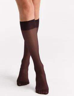 COLOURED SHEER KNEE HIGH