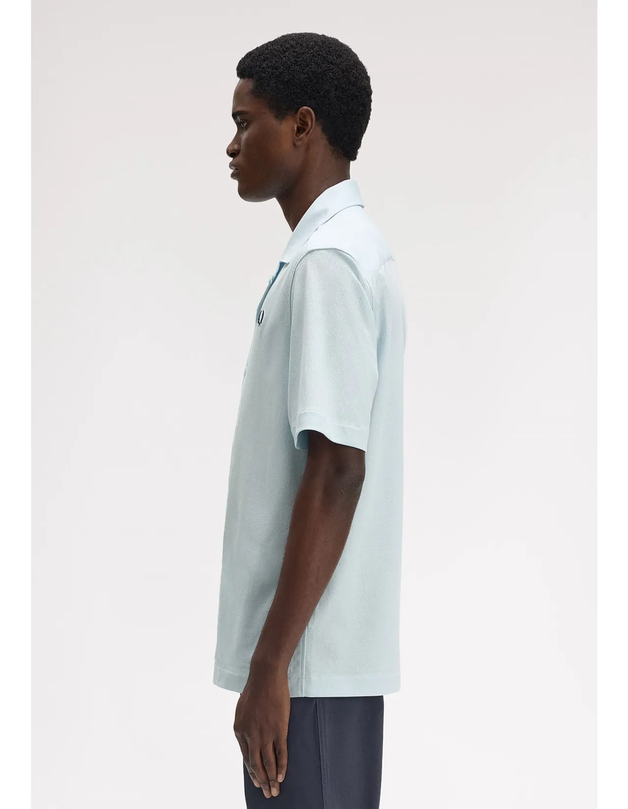 COMPRESS MESH REVERE COLLAR S/S SHIRT