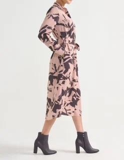 CONCEALED PLACKET SHIRT DRESS