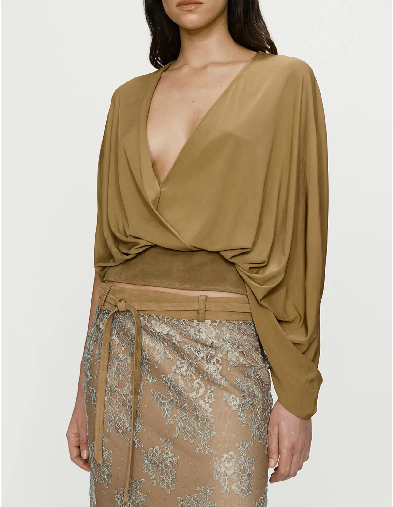 CONTOUR SUEDE ASYMMETRIC TOP