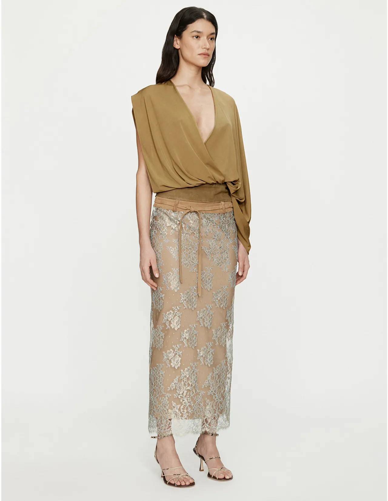 CONTOUR SUEDE ASYMMETRIC TOP