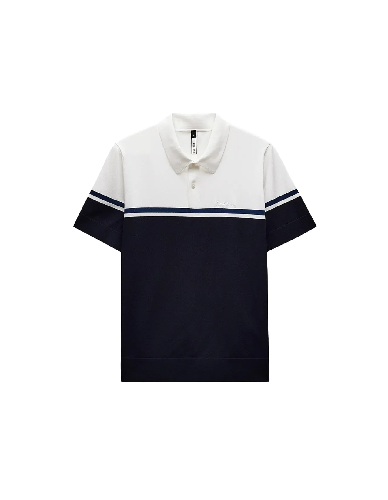 CONTRAST BLOCK STRIPE POLO