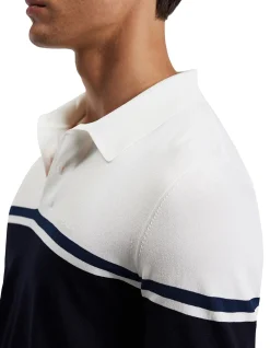 CONTRAST BLOCK STRIPE POLO