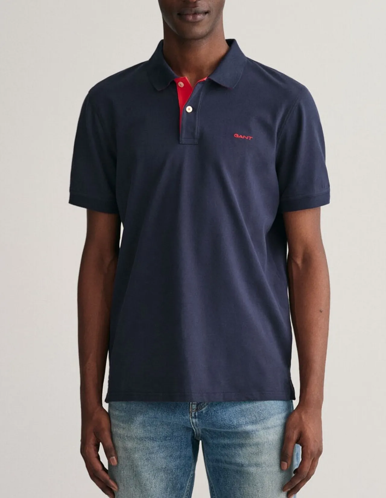 Contrast Piqué Polo Shirt