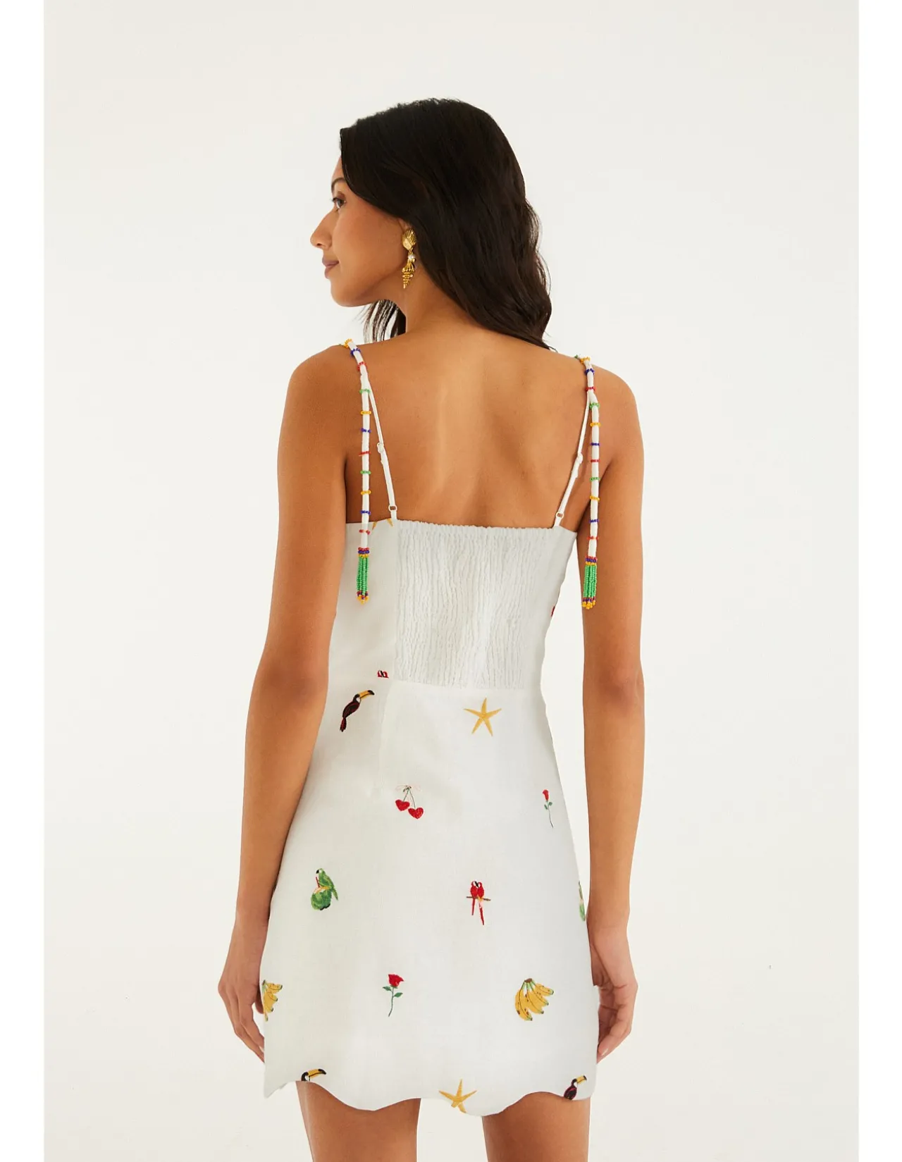 COOL DAY RELAXED OFF-WHITE SLEVELESS MINI DRESS
