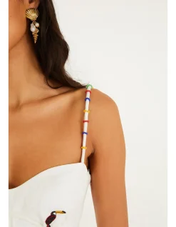 COOL DAY RELAXED OFF-WHITE SLEVELESS MINI DRESS