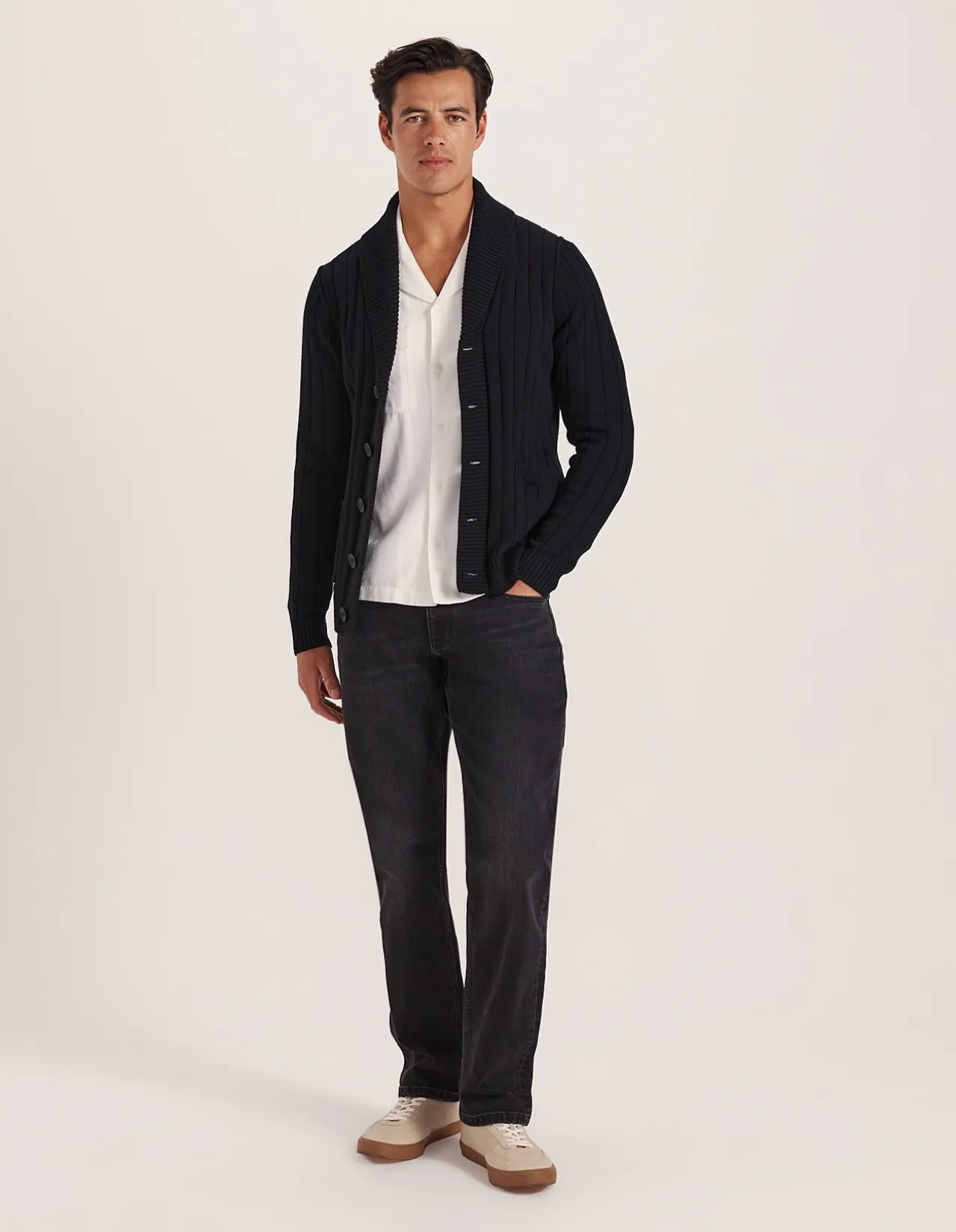 Cooper Washed Black Straight Leg Jean