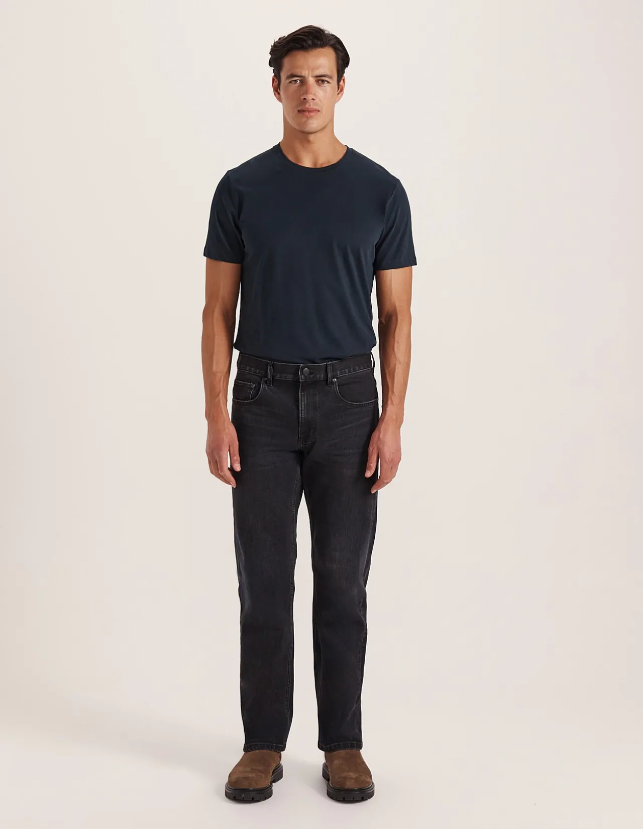 Cooper Washed Black Straight Leg Jean