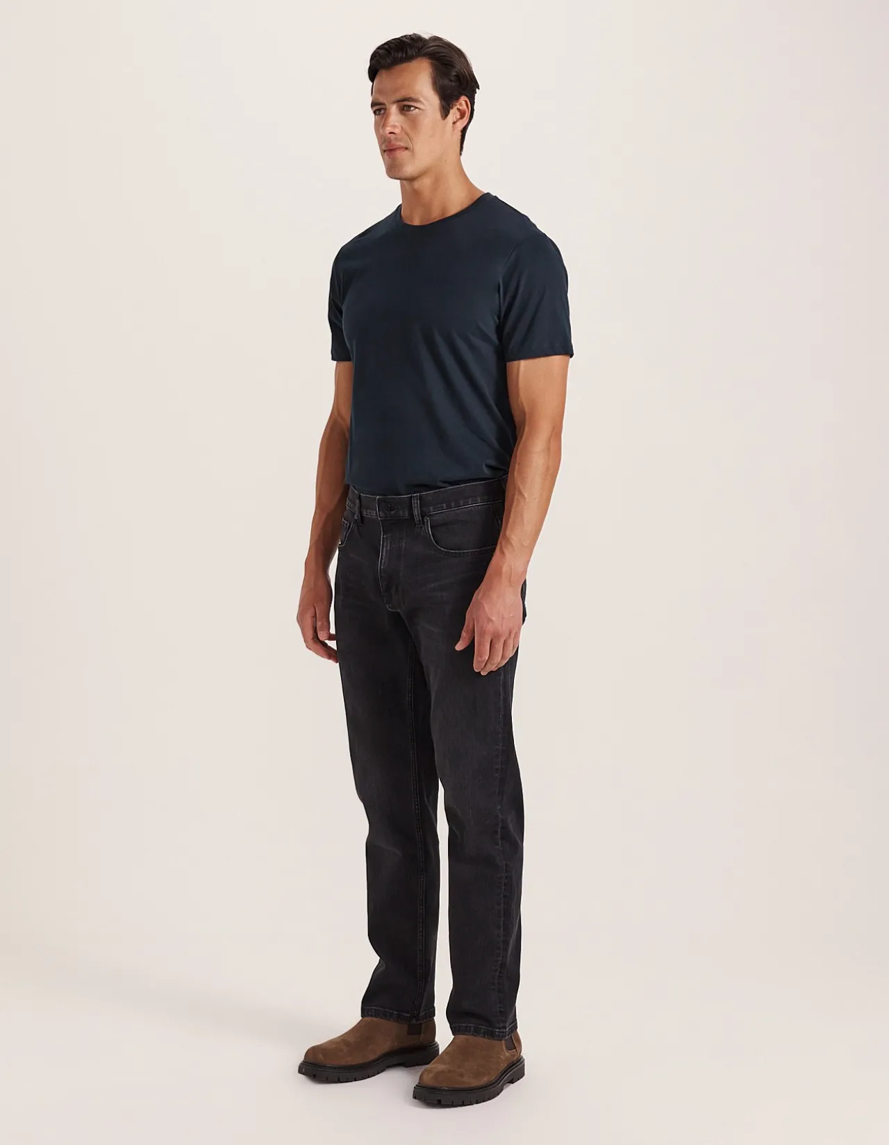 Cooper Washed Black Straight Leg Jean